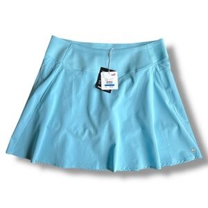 NWT Puma Milky Blue Power Shape Solid Woven Golf Athletic Skort Tennis